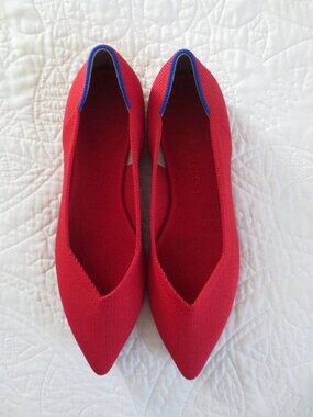 Rothy's The Point Bright Red Ballet Flats